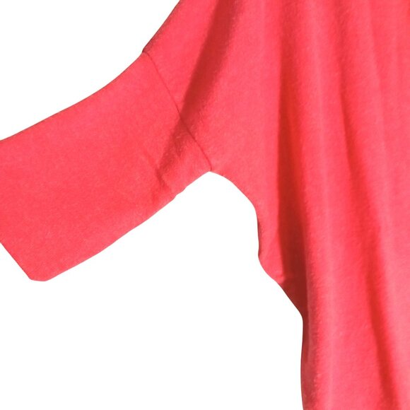 NEW Chaser Dolman Short Sleeve Pullover Top in Melon, S, Soft, Drawstring Hem - Picture 2 of 8